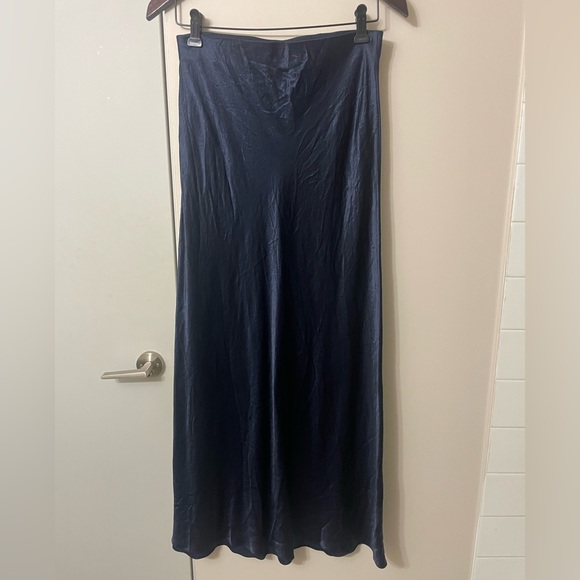Aritzia Babaton Navy Maxi Slip Skirt - Picture 1 of 6